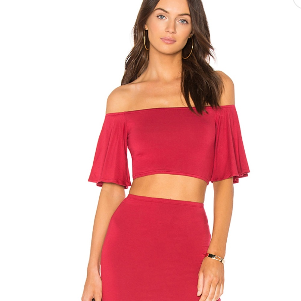 Privacy please- red crop top